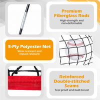 7x7.4FT Exatra Large Baseball Practice Net, Softball Pitching Net