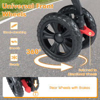Double Pet Stroller Foldable Dog Walk Jogger with Adjustable Sunshade