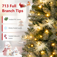 152/183 cm Pre-Lit Artificial Christmas Tree w/ 190/270 LED Lights