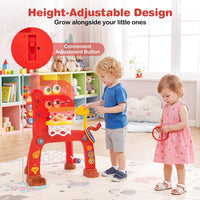 Dinosaur Toddler Basketball Hoop and Soccer Ball Activity Center