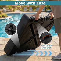 Cantilever Umbrella Base with Wheels,180kgWater&Sand Fillable Weighted Stand