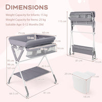 Portable Folding Baby Changing Table for Infant Newborn Nursery