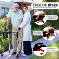 2-Button Folding Walker, Height Adjustable Walking Aid