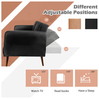 Giantex Sofa Bed, Sofa Futon w/Rubber Wood Legs