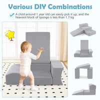 5-Piece Kids Climb and Crawl Soft Playset with Machine-Washable Covers