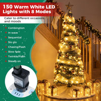 180cm Pre-Lit Pop up Christmas Tree w/ 140 LED Lights