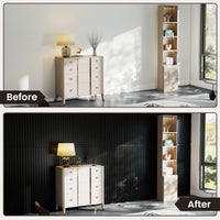 60.5 x 21.5cm 24-Pack PVC Slat Wall Panels for Interior Wall Decoration