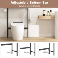 ver The Toilet Storage Cabinet, Free Standing Toilet Rack w/ 2 Doors