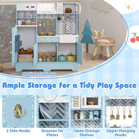 Kids Kitchen Playset, Wooden Pretend Play Kitchen