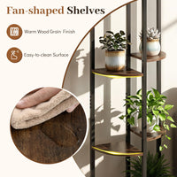 6-Tier Plant Stand with Fan-Shaped Shelves for Flower Pots