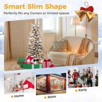 120CM Artificial Christmas Tree Potted with 176 Branch Tips PE and 8 Lighting Modes