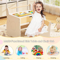 3 in 1 Kids Wood Table and Chair Set