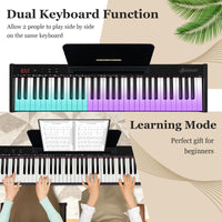 61-Key Portable Electronic Keyboard Piano Complete Digital Piano Set