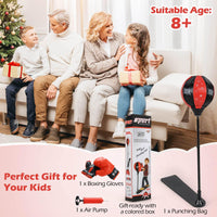 Inflatable Boxing Ball with Boxing Gloves & Air Pump for Kid