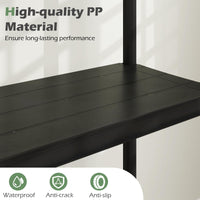 3-Tier Plastic Storage Shelves 61 x 31 x 93.5 cm with No-Tool Assembly for Pantry
