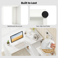 L-shaped Computer Desk Reversible Writing Desk with 4 Storage Compartments