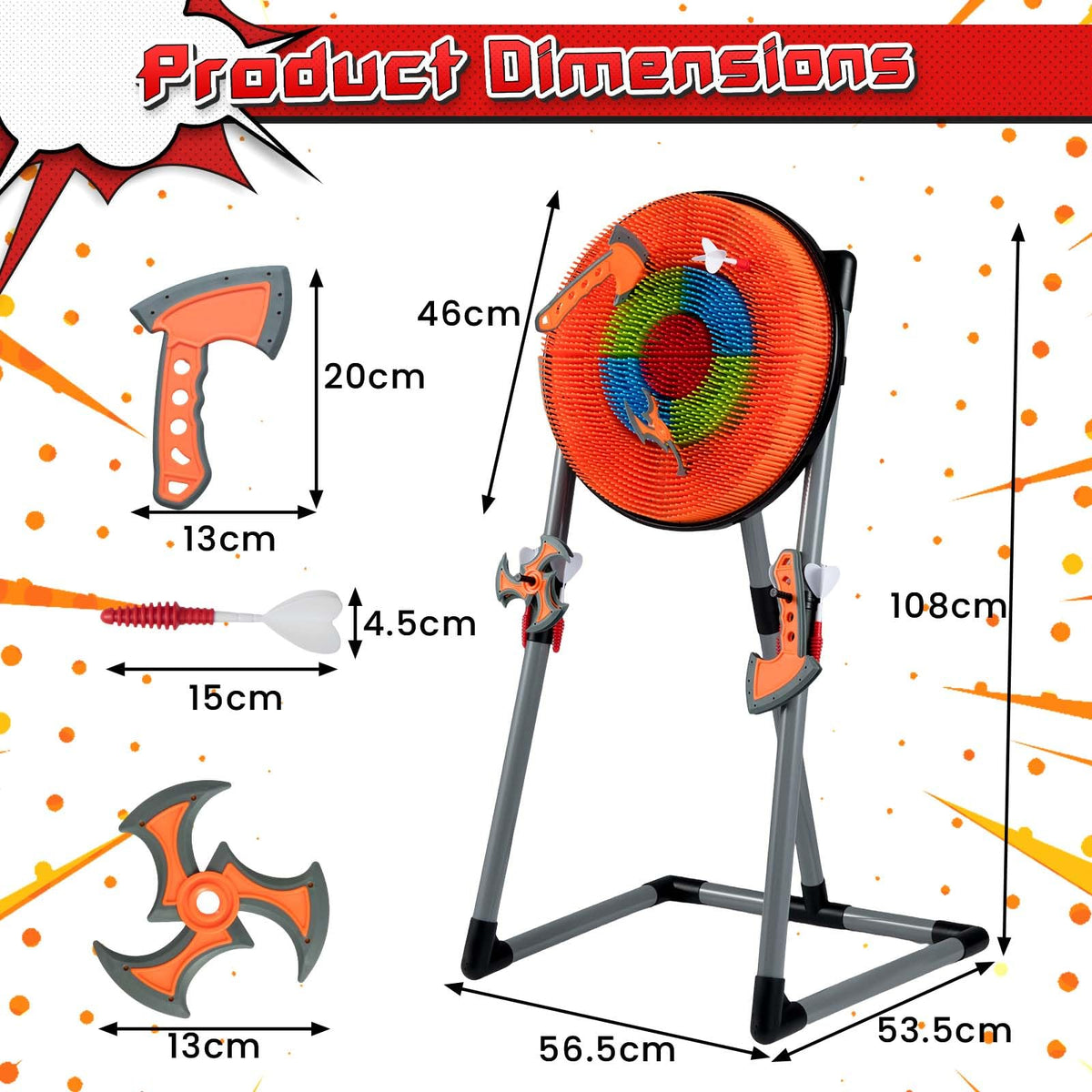 3 in 1 Throwing Target Set Kids Throwing Game with 3 Throwing axes