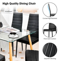 Giantex Set of 6 Dining Chairs, w/Steel Frame, PVC Leather Dining Side Chairs