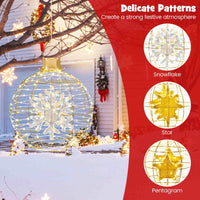 3 Piece Pre-Lit Lantern Balls with 732 Bright LED Lights