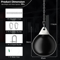 53.5 cm 81.5kg Water Punching Bag with Adjustable Metal Chain