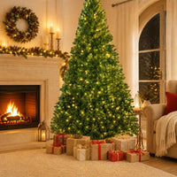 270cm Pre-Lit Artificial Christmas Tree w/ 1030 LED Lights