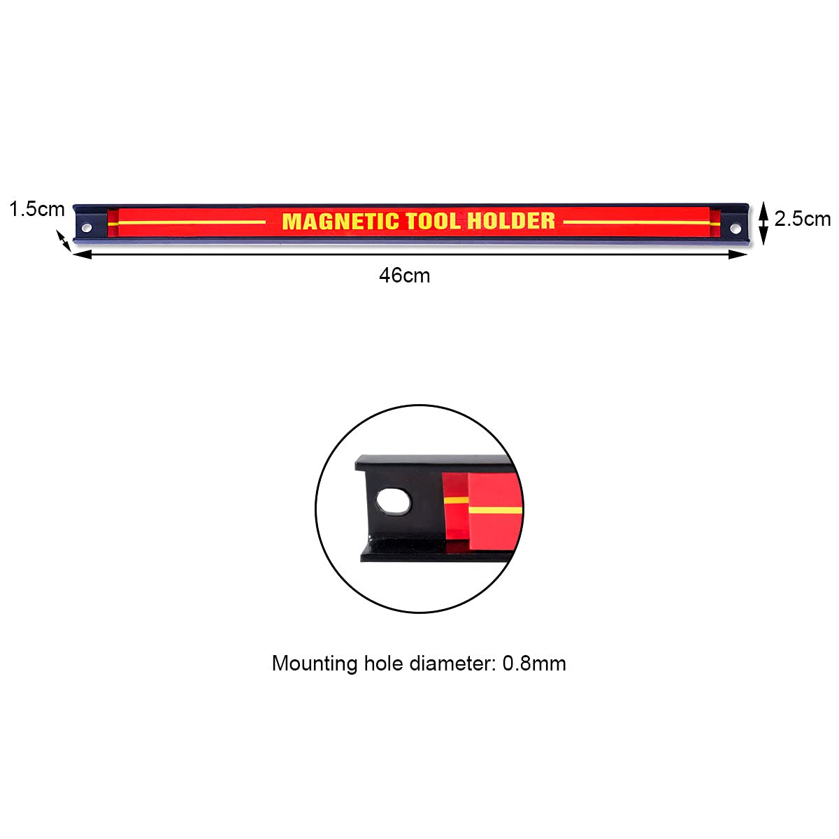 Magnetic Tool Holder, Heavy-Duty Magnetic Bar with Strong Load Capacity