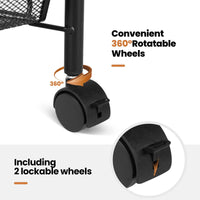 Giantex 4-Tier Slim Rolling Cart, Kitchen Serving Trolley Cart