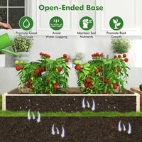 3-Tier Raised Garden Bed with Trellis and Elevated Planting Frame