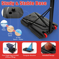 Portable Basketball Goal System 1.05-2.6m Ring Height