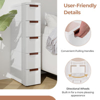 5/6-Drawer Rolling Organizer Unit