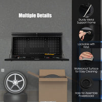 2-in-1 Wall Control Pegboard Tool Organizer with Large Tabletop for Garage