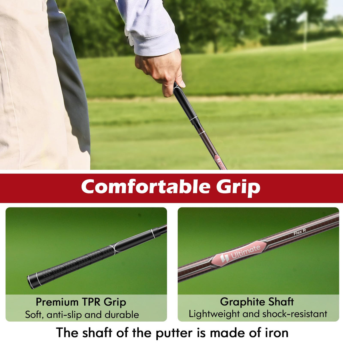 Men/Women's Complete Golf Club Set 9 Pieces, Includes 460cc Alloy Driver