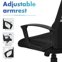 Swivel Office Chair, Mesh Computer Gaming Chair w/ Adjustable Headrest & Backrest