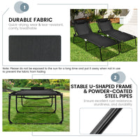 Patio Folding Chaise Lounge with 4-Level Backrest & Detachable Headrest Outdoor（70cm）