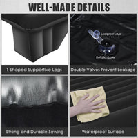 Inflatable Car Air Mattress, Backseat SUV Air Bed w/Pillow
