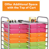 20 Drawers Rolling Storage Cart, Tools Scrapbook Paper Organizer