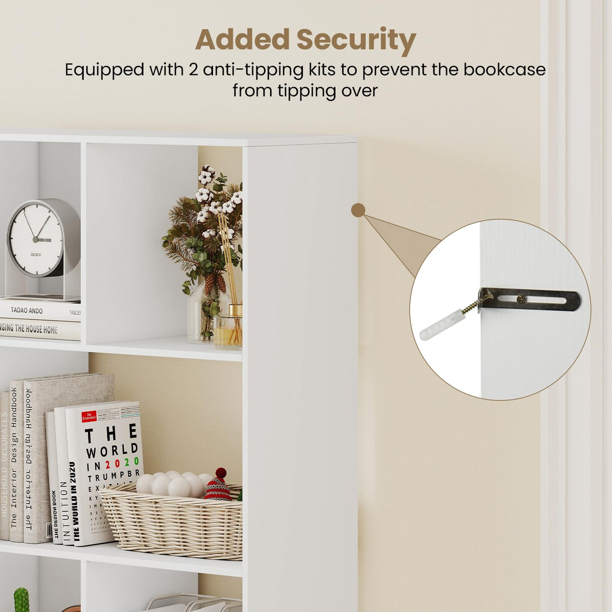 4-Tier Open Shelf Bookcase with 12 Storage Compartments