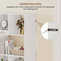 4-Tier Open Shelf Bookcase with 12 Storage Compartments