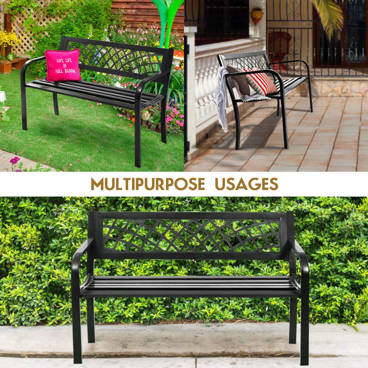 Giantex Patio Garden Bench Loveseats