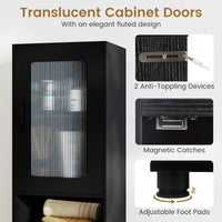 Giantex Tall Bathroom Storage Cabinet, 170 cm H Freestanding Storage Organizer