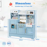 Kids Kitchen Playset, Wooden Pretend Play Kitchen