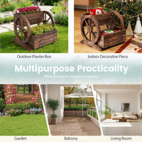 2-tier Raised Garden Bed with Drainage Holes and Wheels