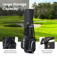 Golf Stand Bag, Golf Club Bag w/ 14 Way Top Dividers, Lightweight Golf Carry Bag