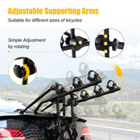 3-Bike Trunk Mount Rack with Adjustable Length Angle