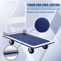 Folding Platform Truck with Swivel Wheels for Loading/Storage