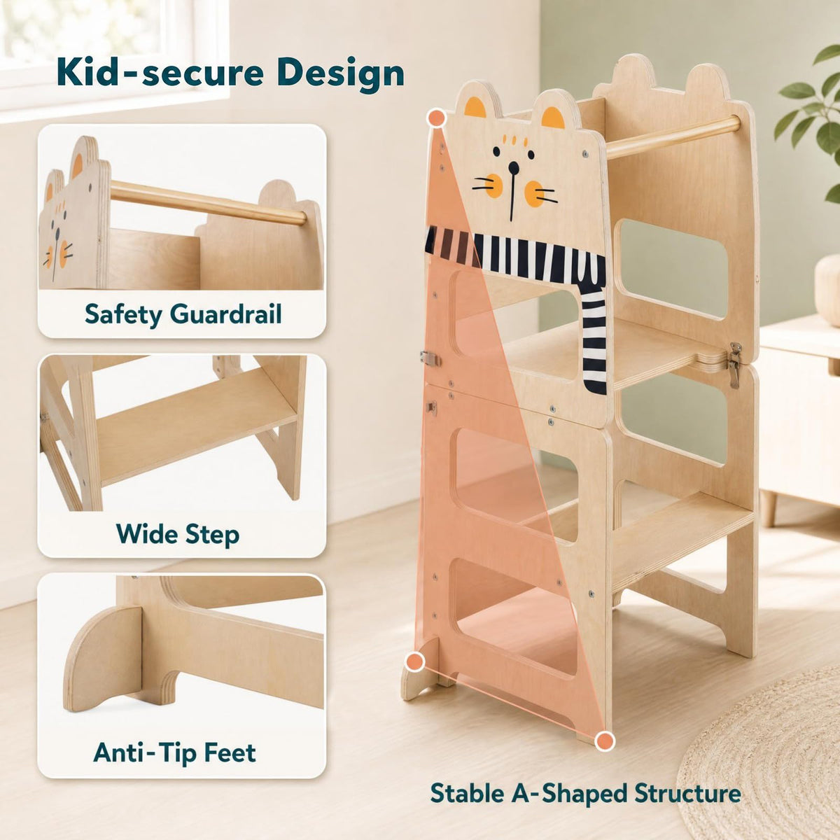 3-in-1 Toddler Kitchen Step Stool