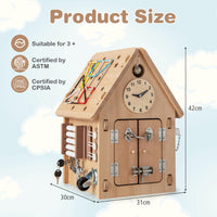 Multi-purpose Busy House with Sensory Games for Boys & Girls Ages 3 + Years Old