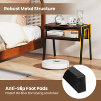 Nightstand Set of 2, Stackable End Tables with Storage Compartment
