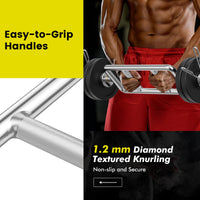84.5 cm Inch Olympic Triceps Bar, 320 kg Solid Steel Weight Bar