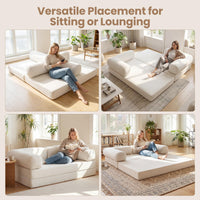 4-in-1 Folding Sofa Bed Convertible Futon Couch with Comfy Corduroy Cover